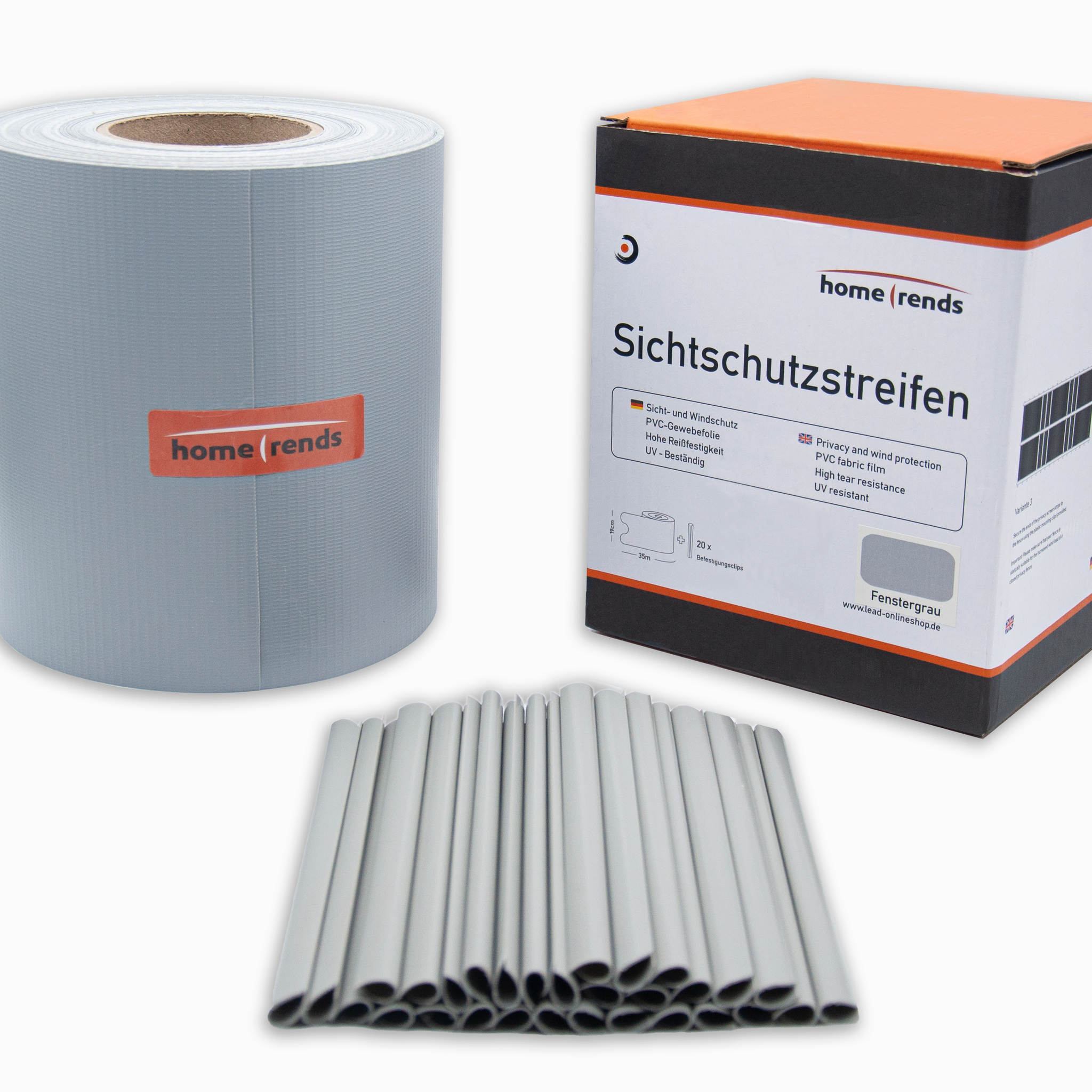 home Trends Sichtschutzstreifen inkl. Montageclips PVC weich sichtschutzstreifen Zaunfoile Zaunblende Windschutz 35m x 19cm / 50 m x 19 cm