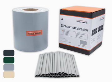 home Trends Sichtschutzstreifen inkl. Montageclips PVC weich sichtschutzstreifen Zaunfoile Zaunblende Windschutz 35m x 19cm / 50 m x 19 cm