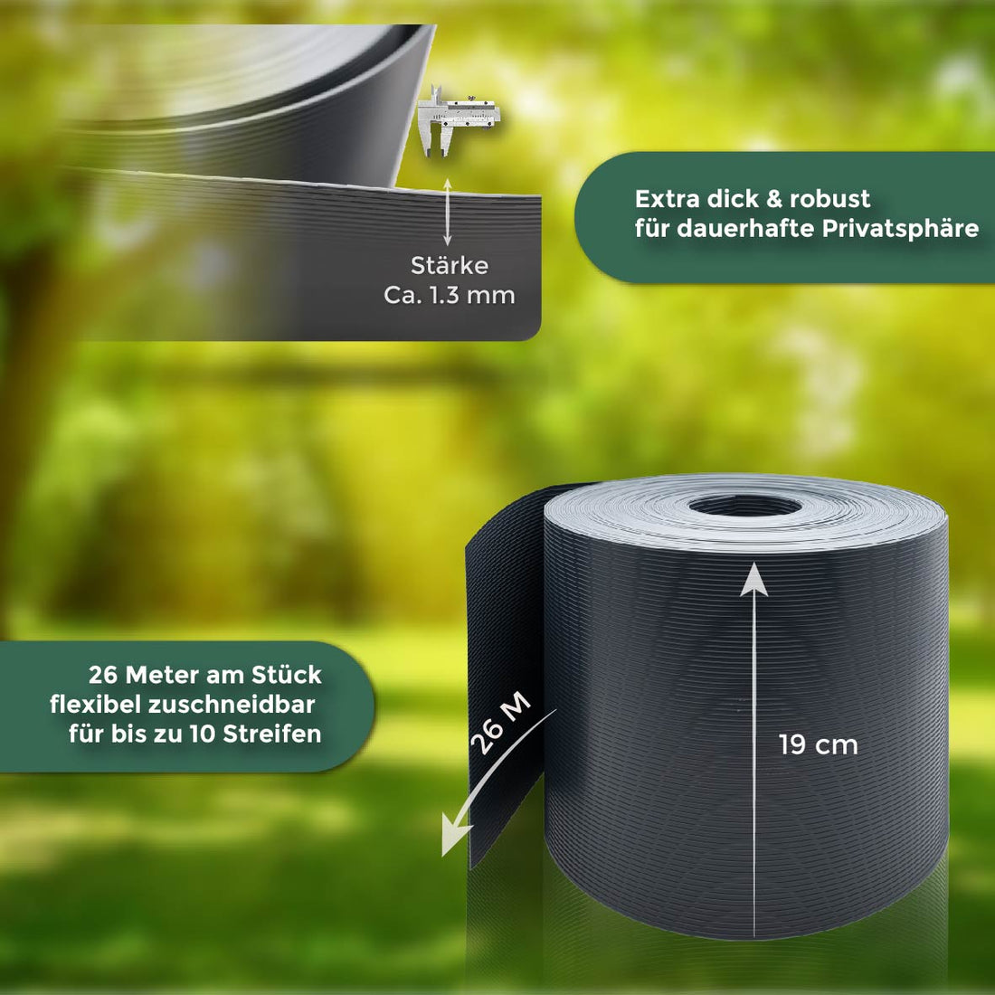 HOME TRENDS harte Sichtschutzstreifen PP 26m