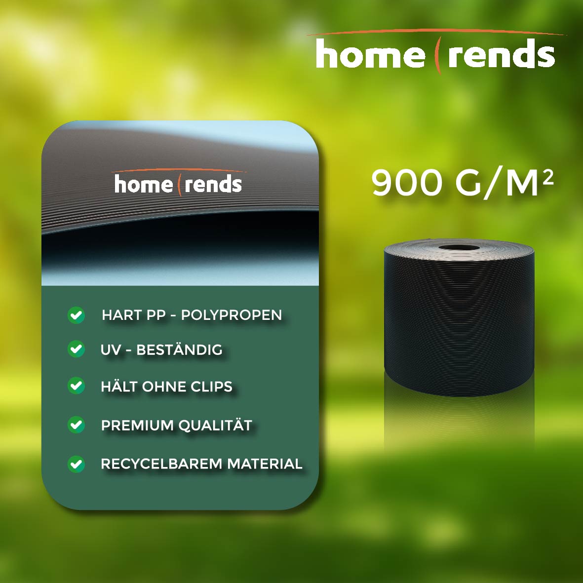 HOME TRENDS harte Sichtschutzstreifen PP 26m