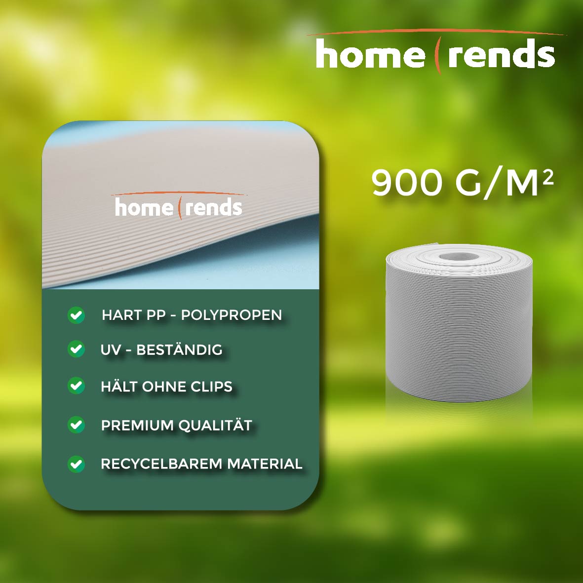 HOME TRENDS harte Sichtschutzstreifen PP 26m