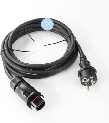 Elektro Gummikabel AC mit LY01 auf Schuko Steckdose, zum AC-Anschluss des Mikrowechselrichter 3-15 Meter