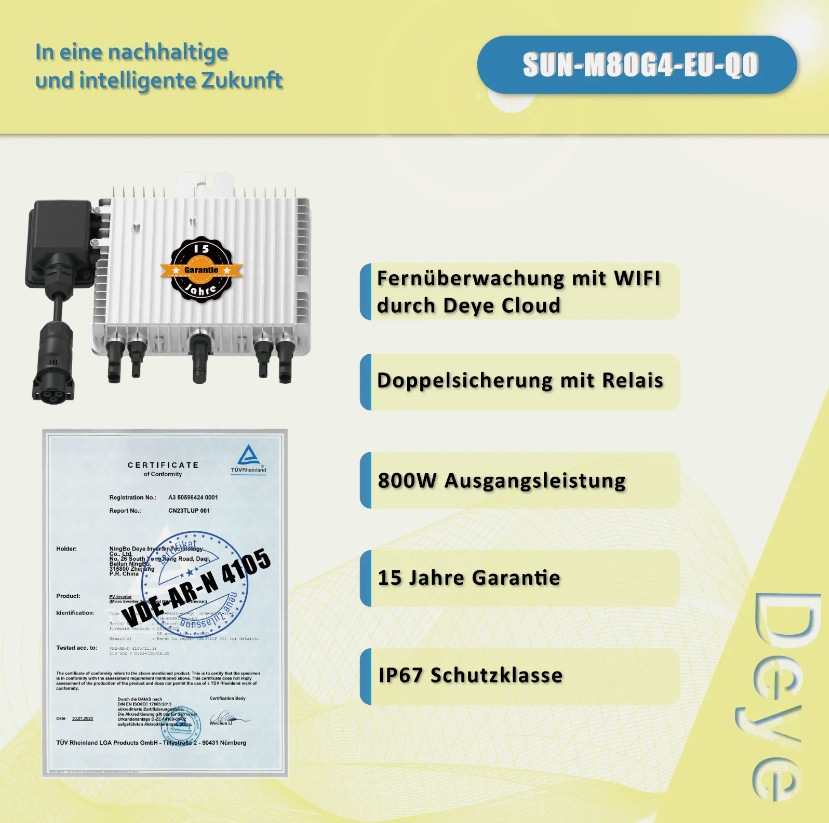 Deye 800W Mikro Wechselrichter
