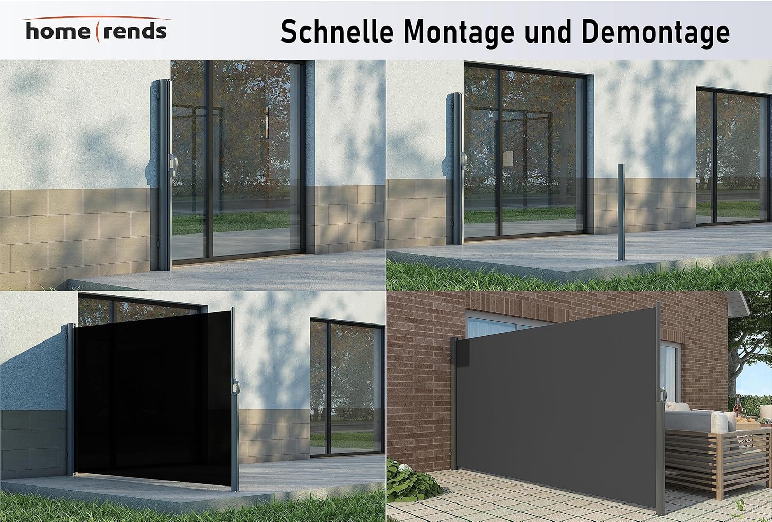 HOME TRENDS Side awnings 2 x 4 m