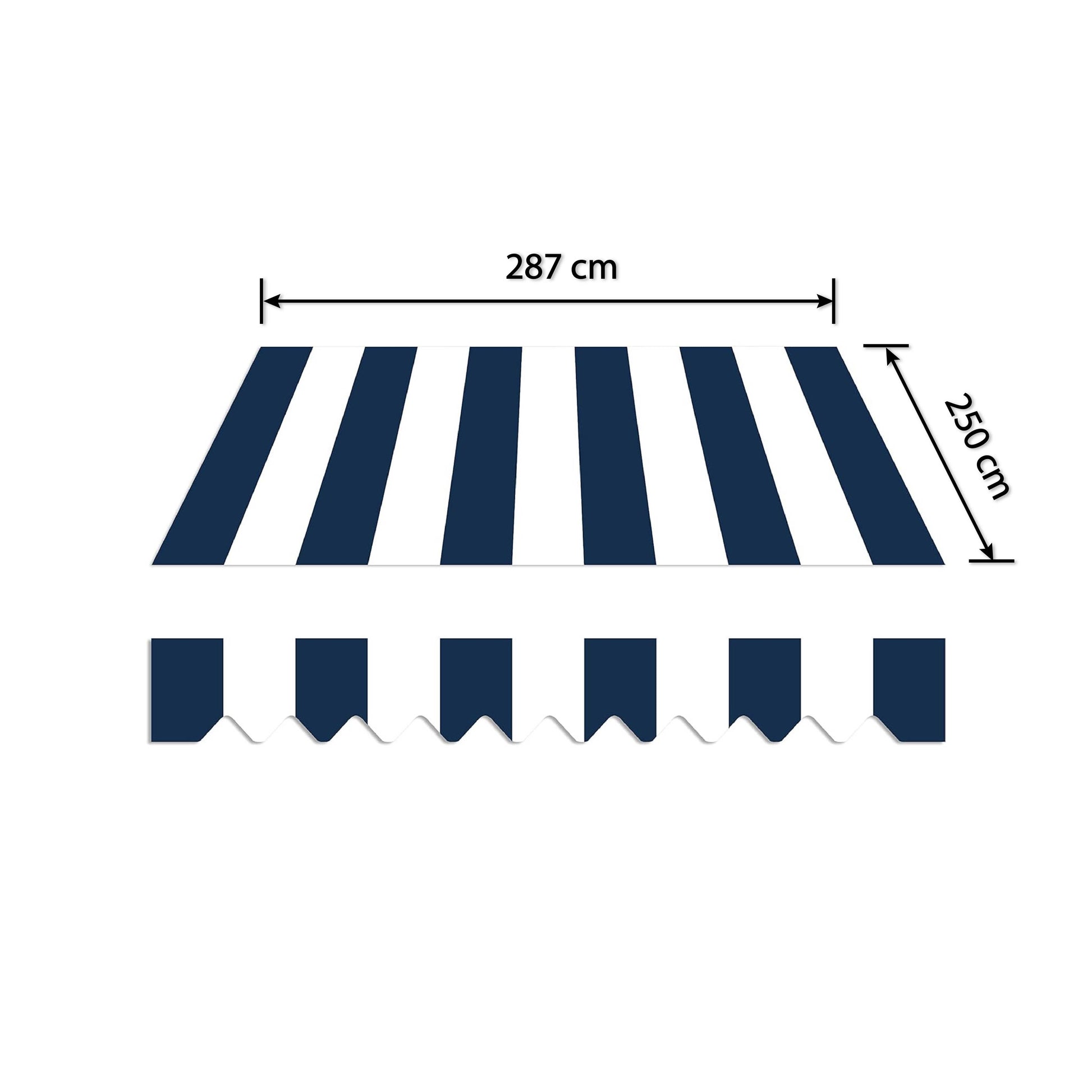 HOME TRENDS fertig genäht Markisenstoff 2.87 x 2.5 m – Lead.Shop