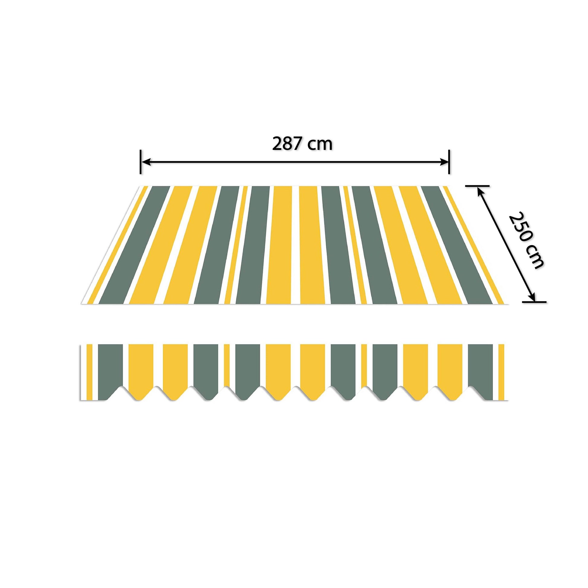 www.jawoll.de markisen HOME TRENDS fertig genäht Markisenstoff 2.87 x 2.5 m – Lead.Shop
